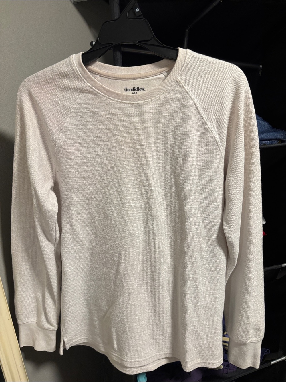 Goodfellow & Co Off-White Waffle Thermal Crewneck